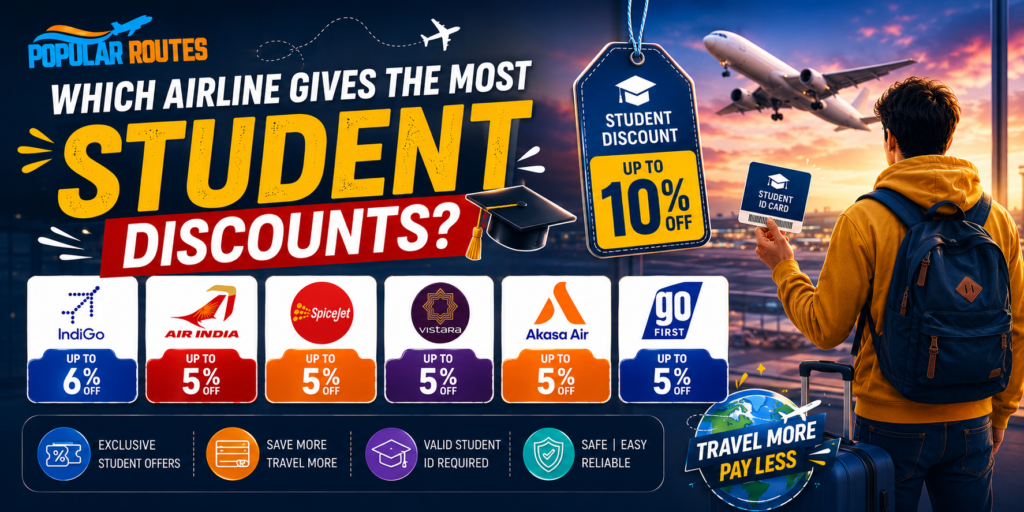 Student discount, International flights, Alaska Student discount, American student discount, United airlines Student discount, Delta airlines student discount, Breeze airways student discount, Frontier Student discount, Southwest Airlines student discount