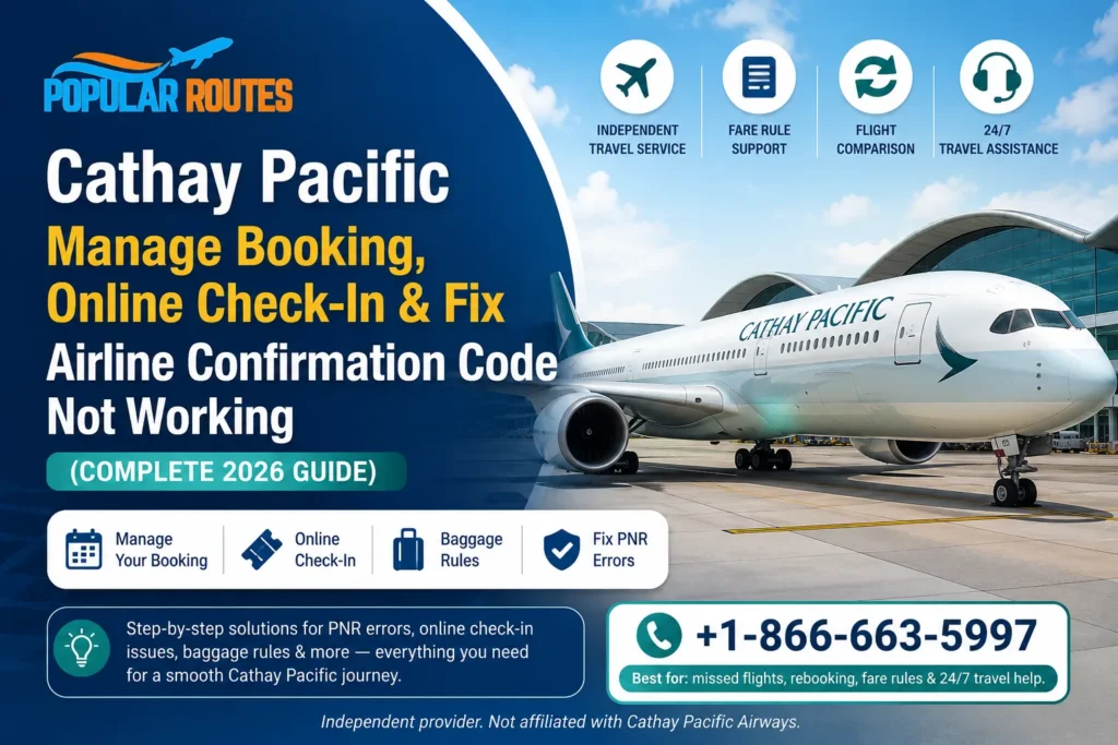 Cathay Pacific Manage Booking