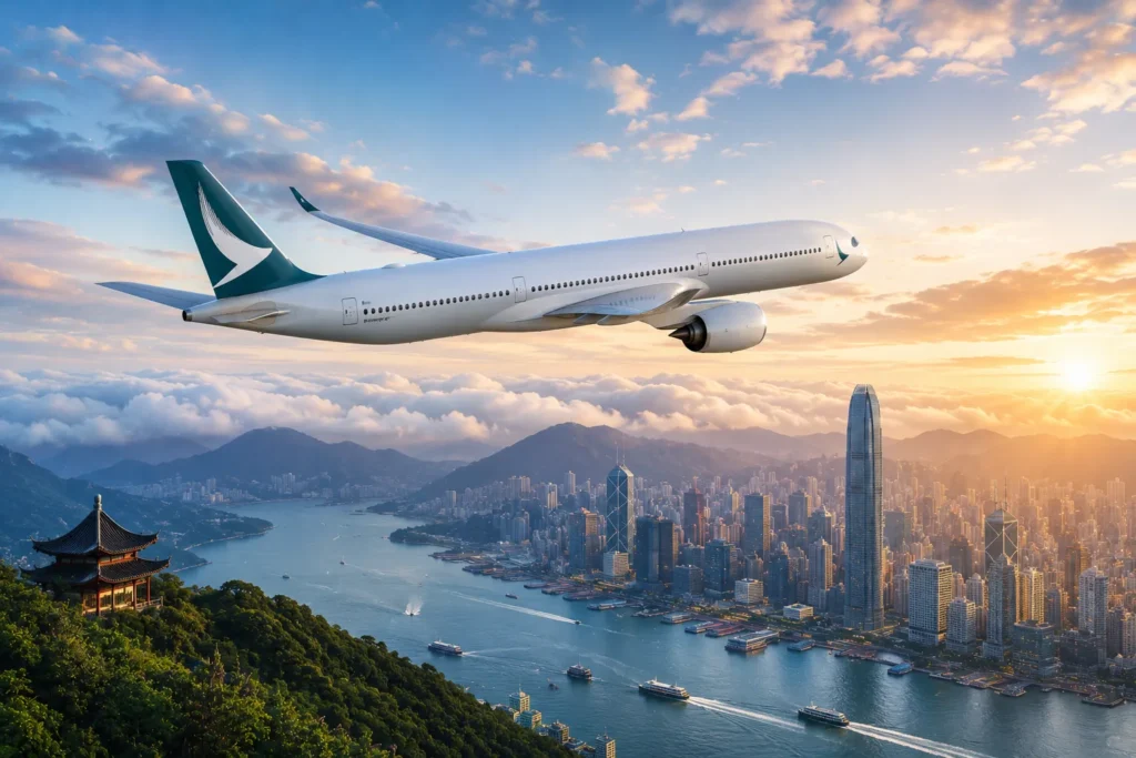 Cathay Pacific Route Network From JFK to Hong Kong (HKG)